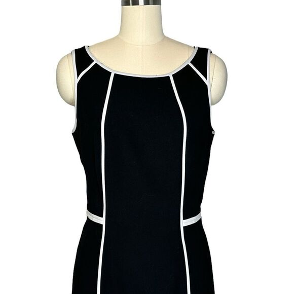 White House Black Market Black Midi Sheath| Size 10 - Picture 6 of 9